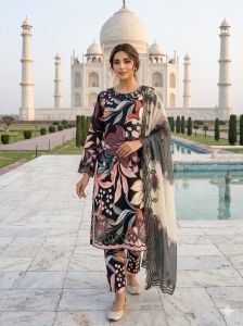 Printed Muslin Suit Set