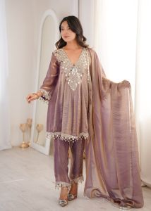 Real Mirror Embroidered Ethnic Suit Set