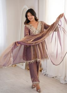 Real Mirror Embroidered Ethnic Suit Set