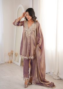 Real Mirror Embroidered Ethnic Suit Set