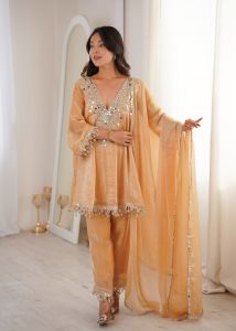 Real Mirror Embroidered Ethnic Suit Set