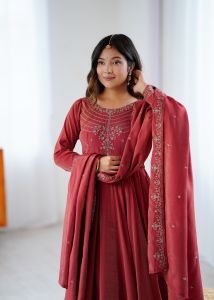 Roman Shimmer Anarkali Set