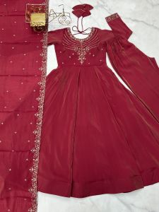 Roman Shimmer Anarkali Set