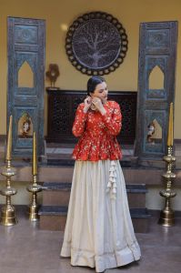 Sequins Embroidered Party Wear Lehenga Set