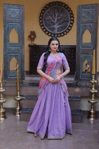 Womens Zari Sequins Wedding Lehenga Set