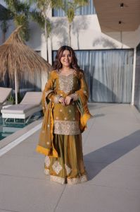 Zari Sequins Embroidered Sharara Set