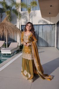 Zari Sequins Embroidered Sharara Set