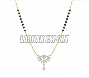 Black Beads Diamond Gold Mangalsutra
