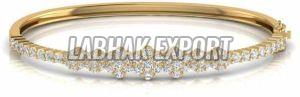 Bridal Diamond Gold Kada Bracelet