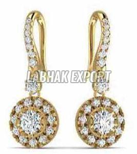 Classic Diamond Gold Drop Earring