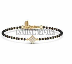 Daily Wear Diamond Gold Mangalsutra Bracelet