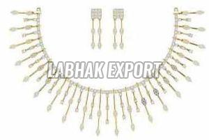 Designer Diamond Gold Necklace Set