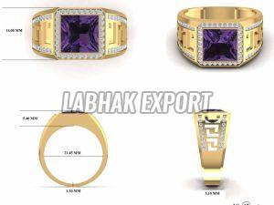 Fancy Diamond Gold Ring