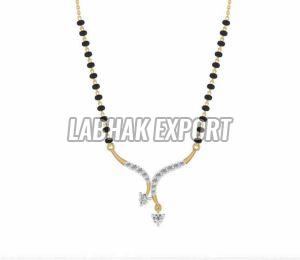 Floral Diamond Gold Mangalsutra
