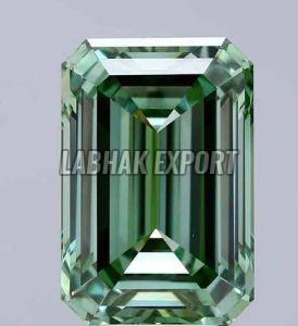 Green Emerald Cut Natural Loose Diamond