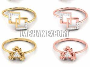 Halo Diamond Gold Ring