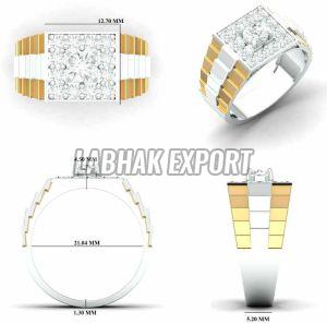 Iced Out Diamond Gold Ring