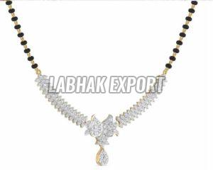 Ladies Fashion Diamond Gold Mangalsutra