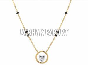 Lightweight Diamond Gold Mangalsutra