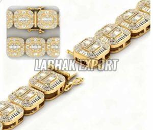 Luxury Gold Diamond Wrist Bracelet