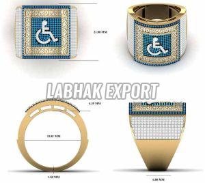 Men Gold Diamond Ring