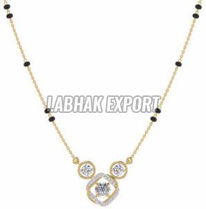 Single Chain Diamond Gold Mangalsutra