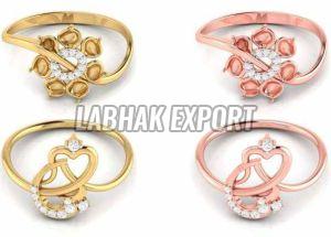 Stackable Diamond Gold Ring
