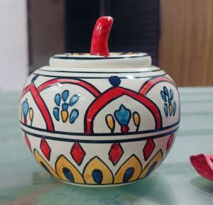 Decorative Handmade Ceramic Pickle Jar