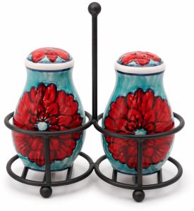 Hain Painted Ceramic Salt Pepper Bottle