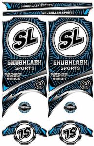 Cricket Bat Logo Sticker
