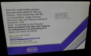 Mycofit 500mg Mycophenolate Mofetil Tablet
