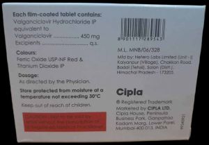 Valgan 450mg Valganciclovir Tablet