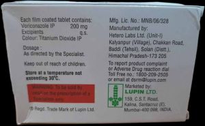 Voritrol 200mg Voriconazole Tablet