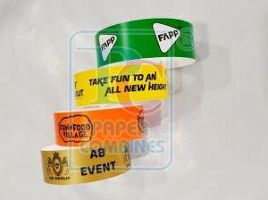 Multi Color Printed Synthetic Tyvek Paper Wristbands