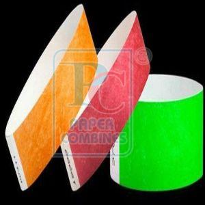 Single Color Print Adhesive Paper Wristbands
