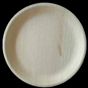 8 Inch Round Shallow Areca Leaf Plate