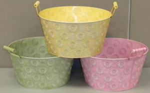 Embroidered Iron Basket