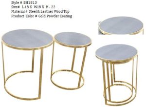 Gold Metal Nesting Accent Table