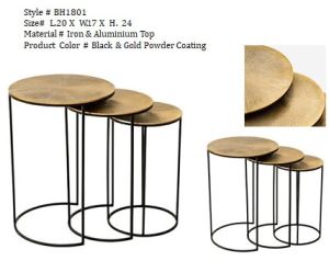Round 3 Piece Metal Nesting Table