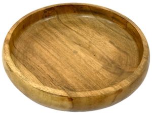 round mango wood platter