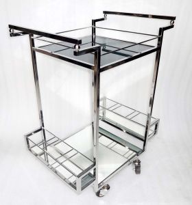 Stainless Steel Modern Bar Cart