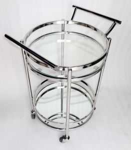 Stainless Steel Round Double Handle Bar Cart