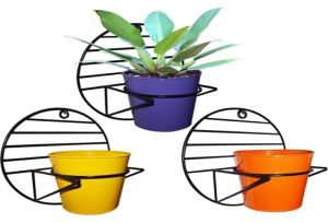 Wall Mound Metal Planter Set