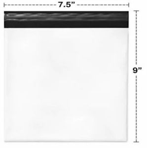 7.5X9 Plain Tamper Proof Courier Bags