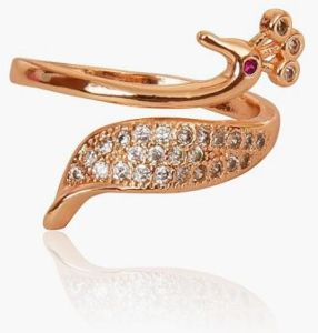 American Diamond Elegant Rose Gold Plated Ring