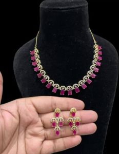 Golden Artificial Earring Necklace Set