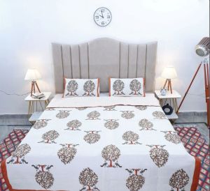 Premium Quality Hand Block Printed Cotton Bedsheet