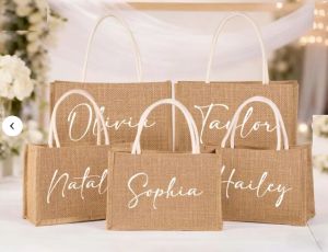 Tote Style Jute Beach Bag with Rope Handles