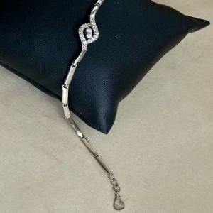 925 Italian Sterling Silver Brilliant Cut White Cubic Zirconia Bracelet