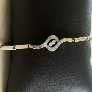 925 Italian Sterling Silver Brilliant Cut White Cubic Zirconia Bracelet
